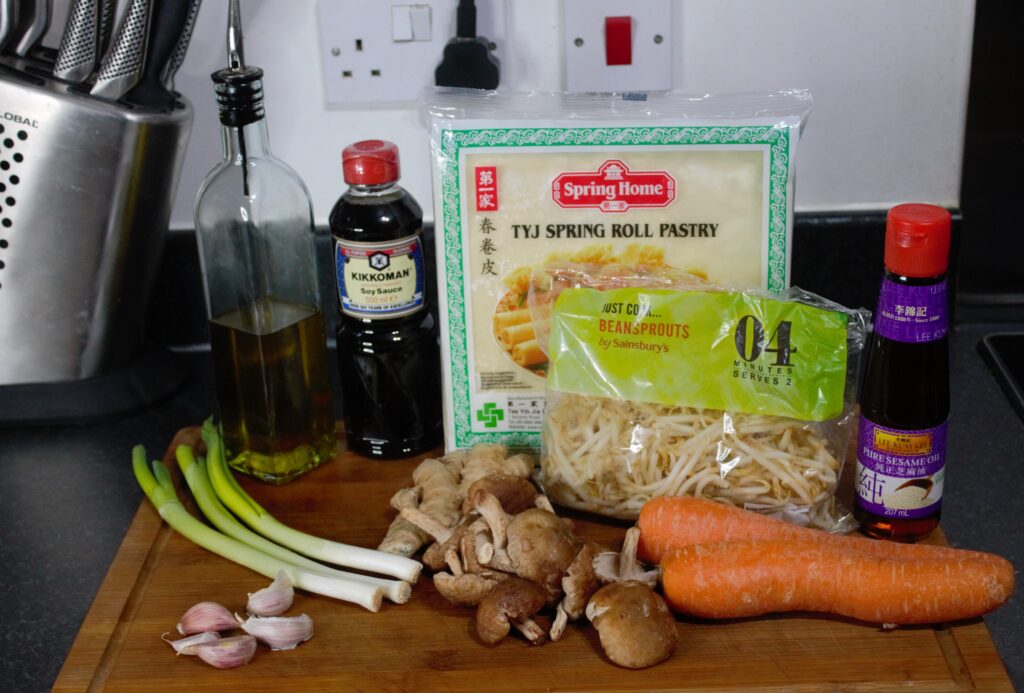 Spring roll ingredients